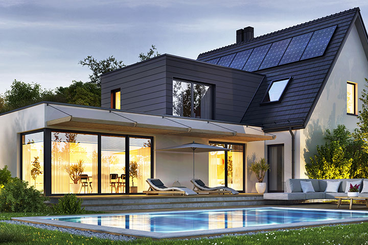 modernes Haus mit viel Technik - AMG Haustechnik Giessen